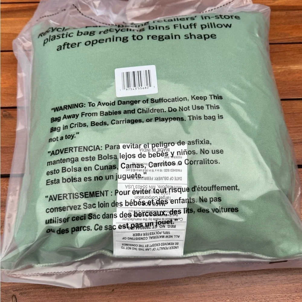 2pc of Checkerboard Woven Cotton Square Throw Pillow Mint Green Indoor